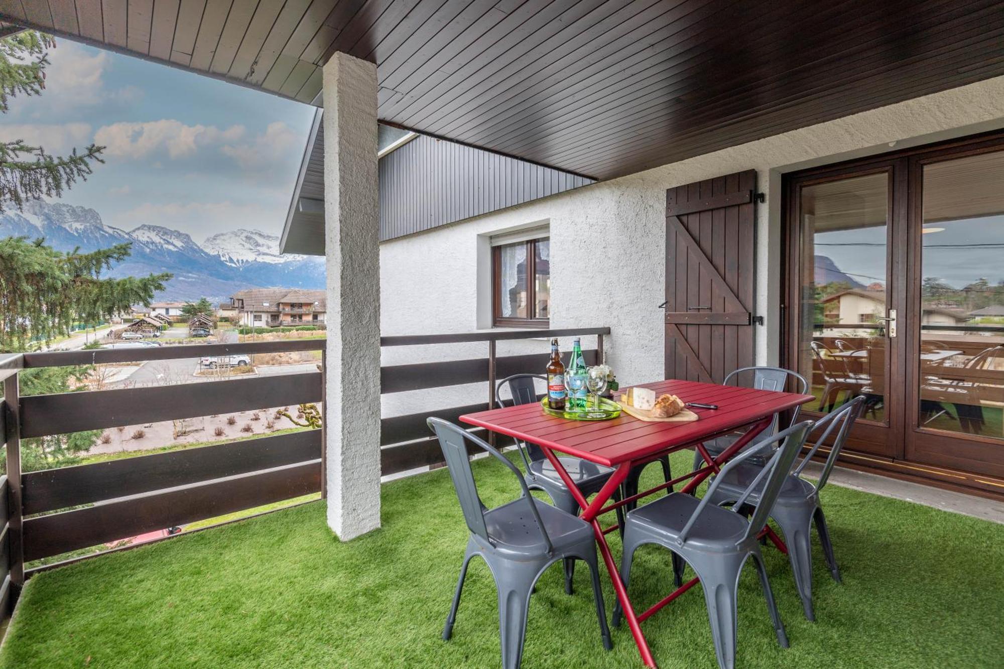 Bel Apt Terrasse A 2 Pas Du Lac Sevrier Bagian luar foto