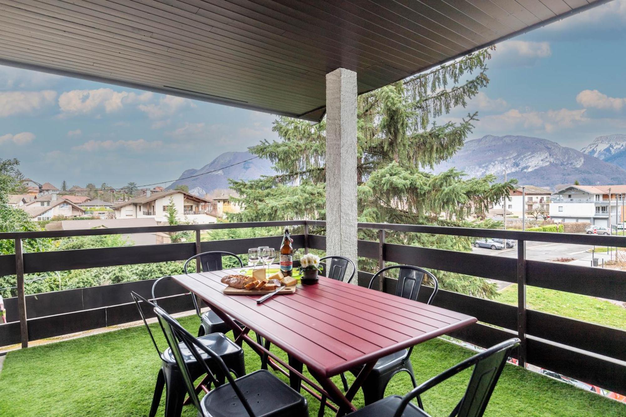 Bel Apt Terrasse A 2 Pas Du Lac Sevrier Bagian luar foto